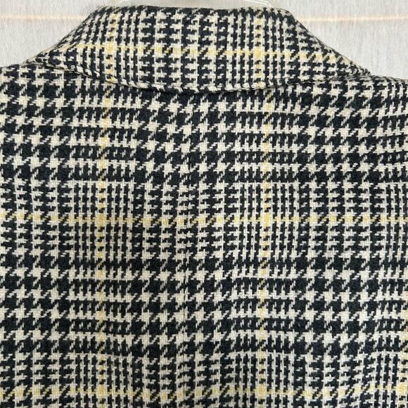 Miss Pendleton Vintage Plaid Houndstooth Tweed Wool Blazer Academia Sz 4 - Picture 10 of 10